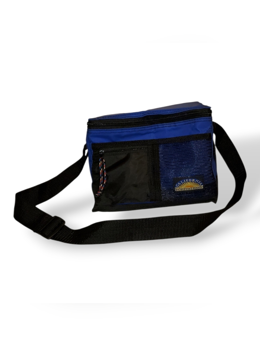 California Innovations Blue and Black Crossbody Lunch Bag